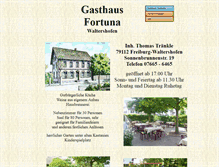 Tablet Screenshot of gasthaus-fortuna.de